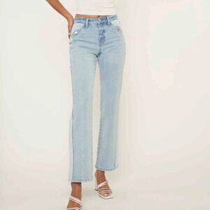 Maple High Rise Straight Jeans - Light